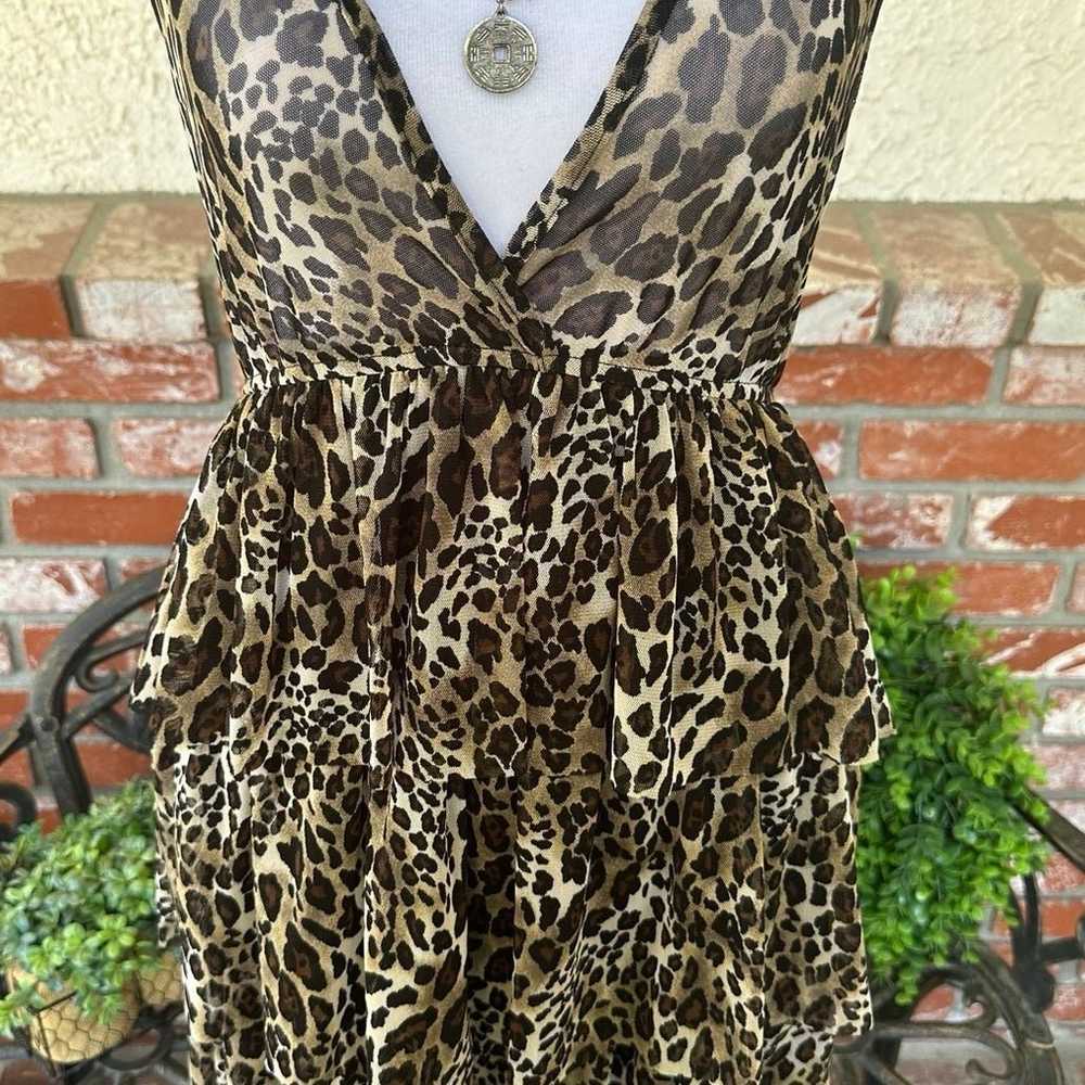Love Culture Leopard Print Ruffle Dress; Sleevele… - image 4