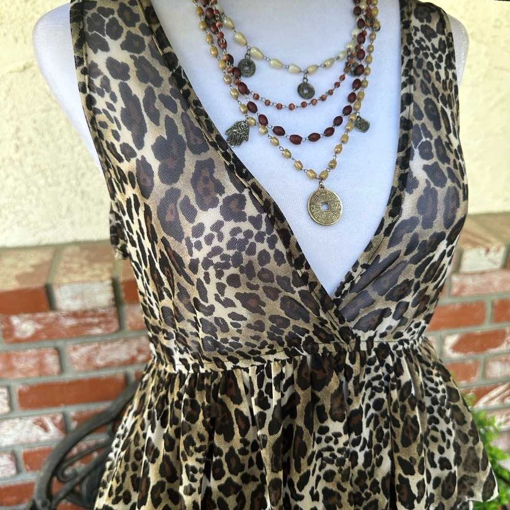 Love Culture Leopard Print Ruffle Dress; Sleevele… - image 8