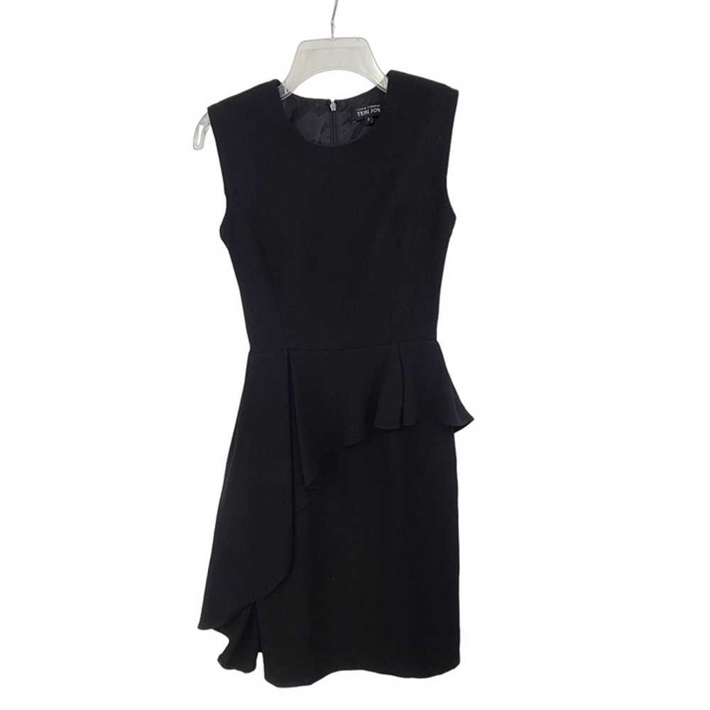 Teri Jon Women's Sleeveless Midi Dress Black Size… - image 1