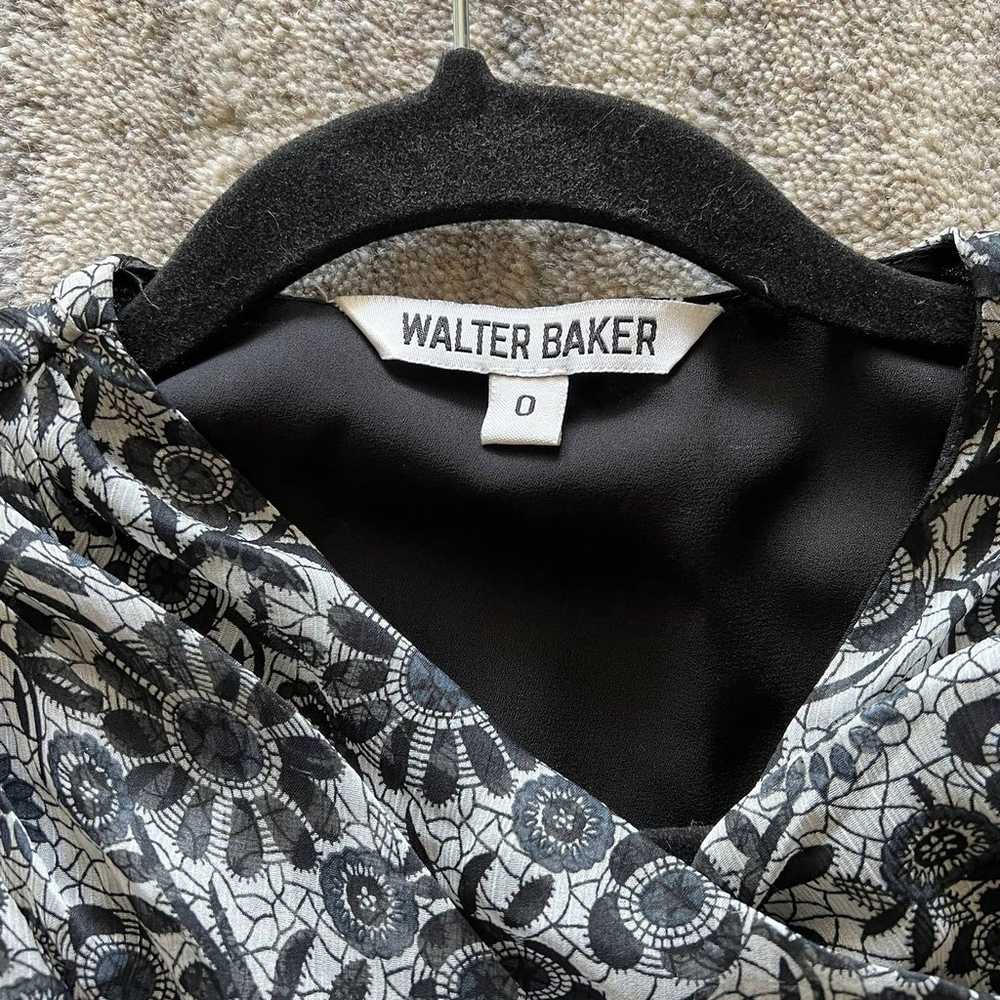 Walter Baker Black & White Floral Ruffle Chiffon … - image 10