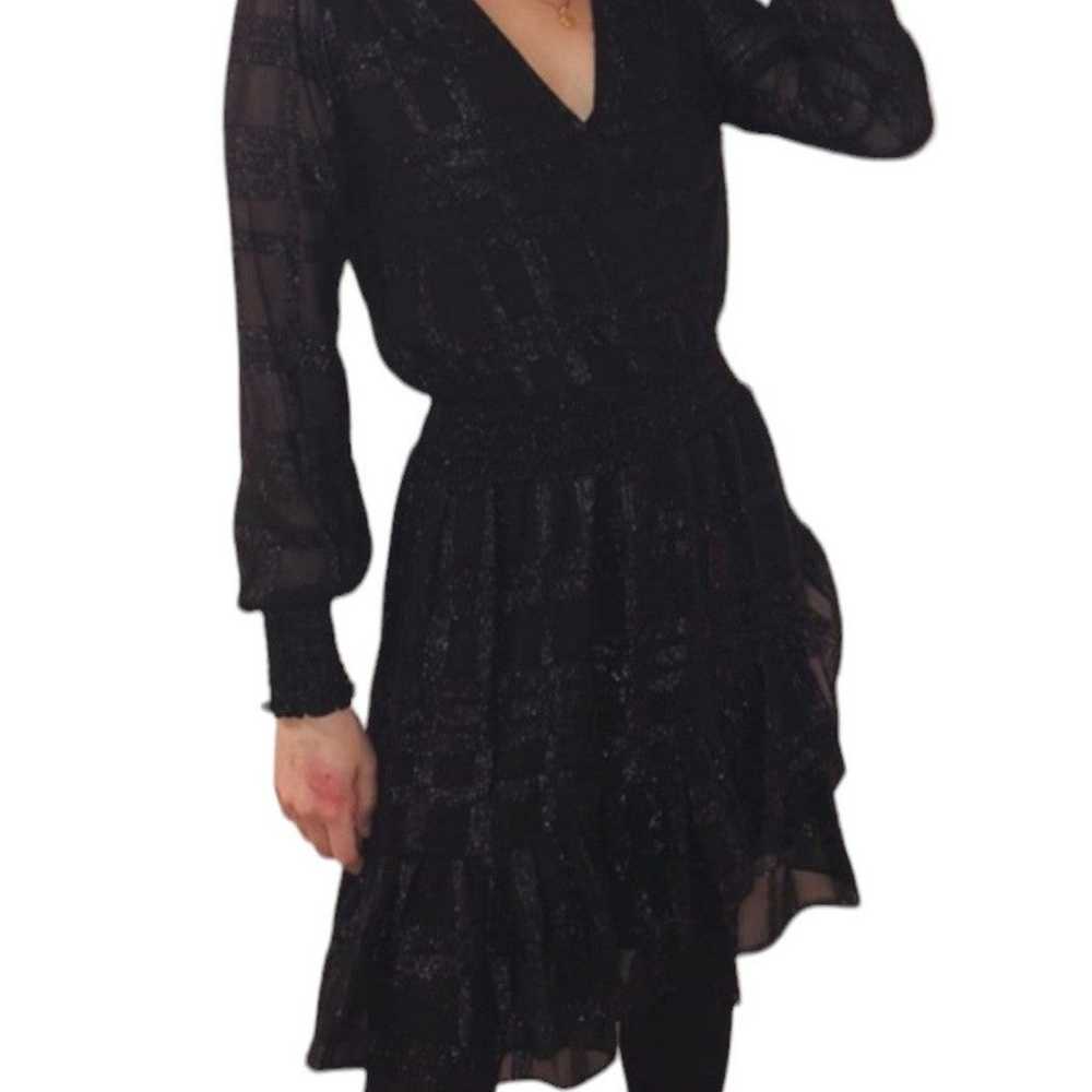 Michael Kors Women's Shiny Plaid Smocked Dress Bl… - image 4