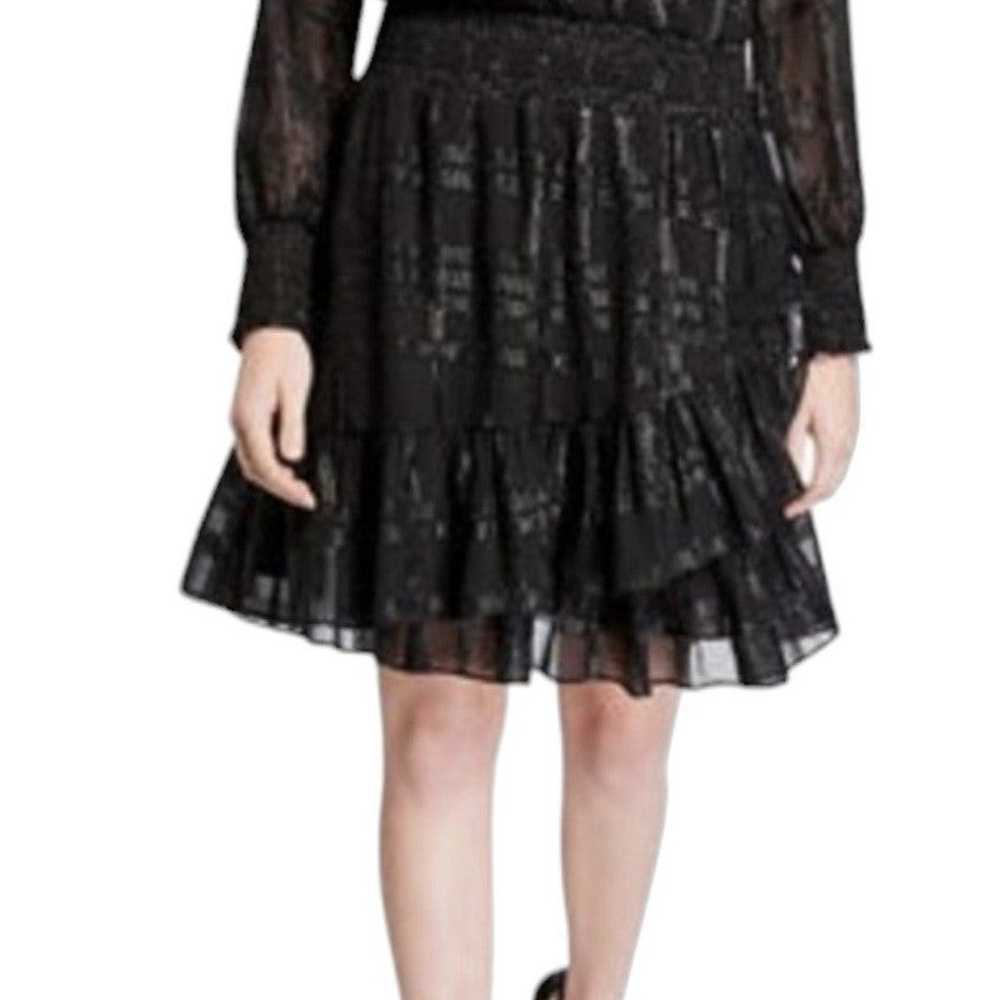Michael Kors Women's Shiny Plaid Smocked Dress Bl… - image 6
