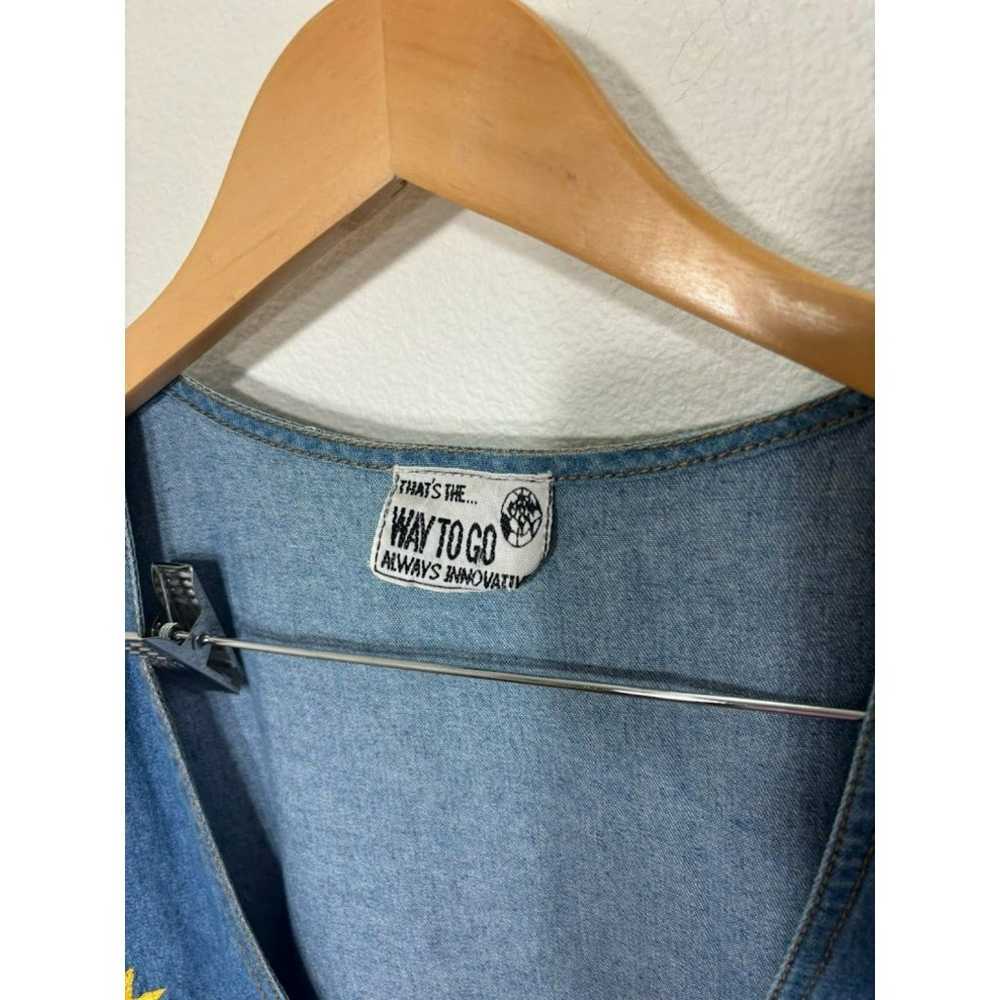 Vintage Jean denim jumper Maxi Dress Noah's Ark e… - image 3