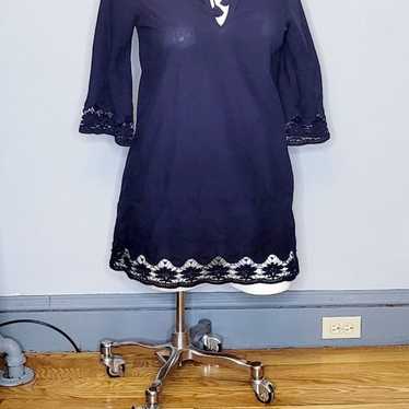 Zara basics navy shirt dress