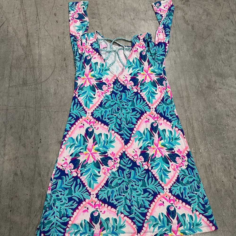 Lilly Pulitzer Ophelia Swing Dress Seaside Aqua XS - image 7