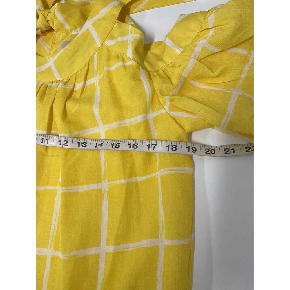 moon river dress yellow pleated size small - image 10