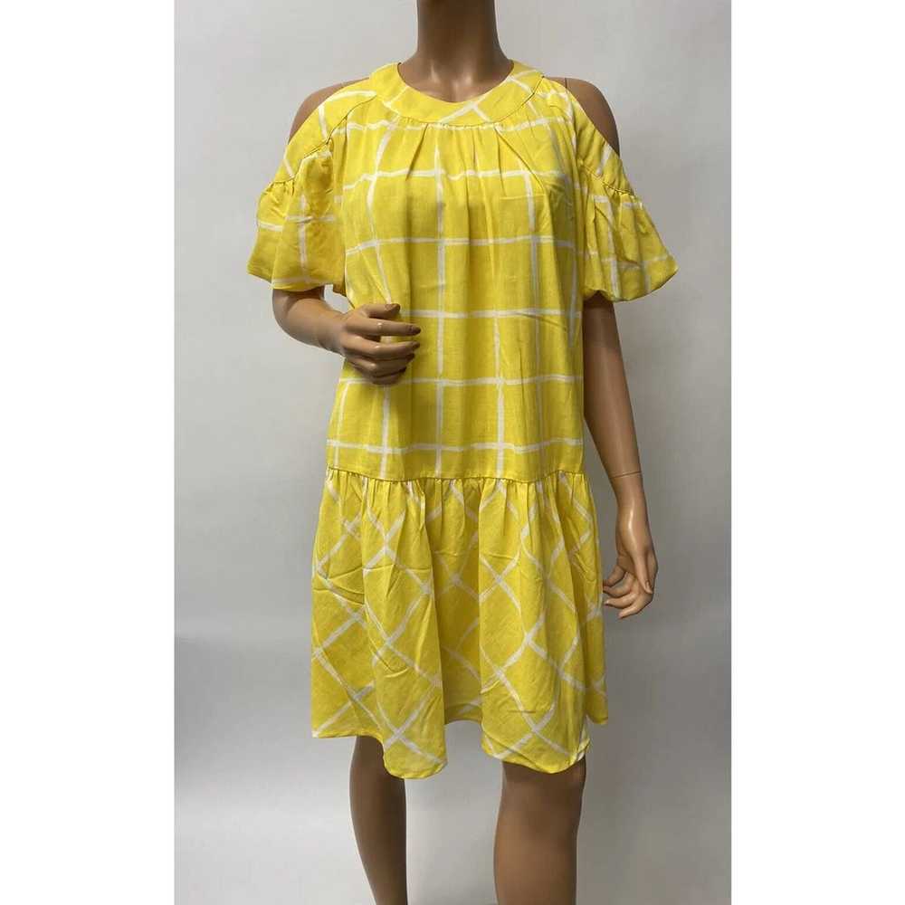 moon river dress yellow pleated size small - image 1