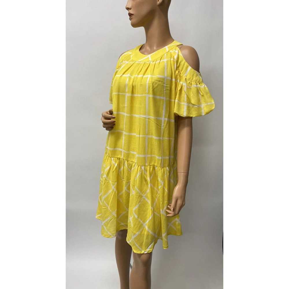 moon river dress yellow pleated size small - image 2