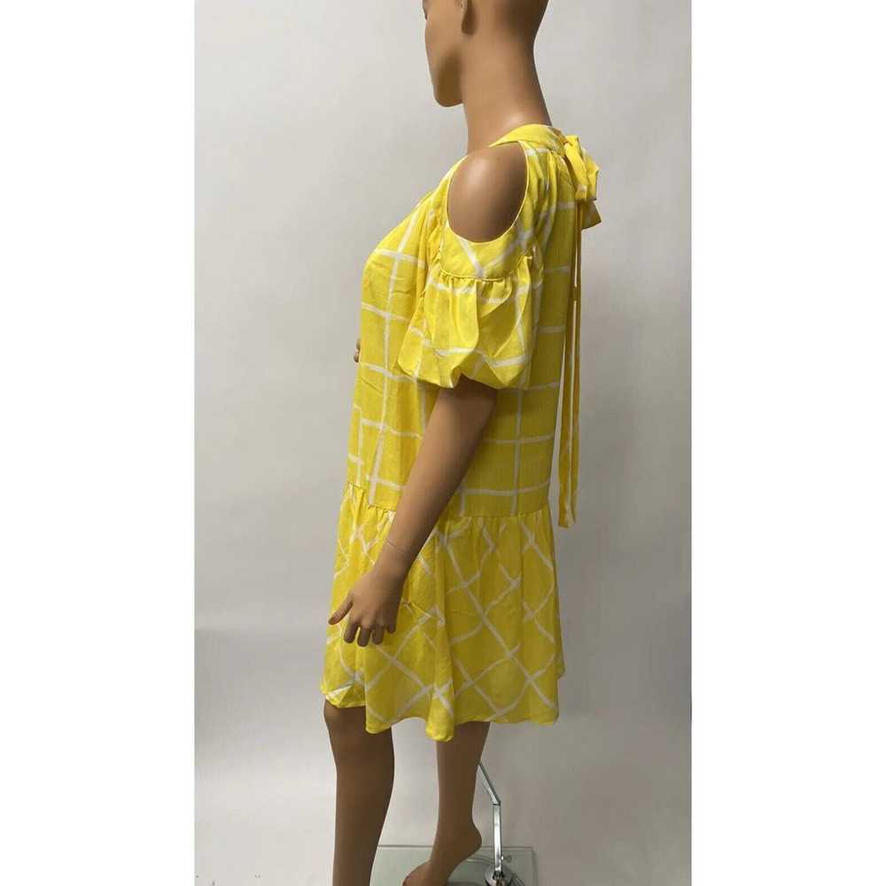 moon river dress yellow pleated size small - image 3