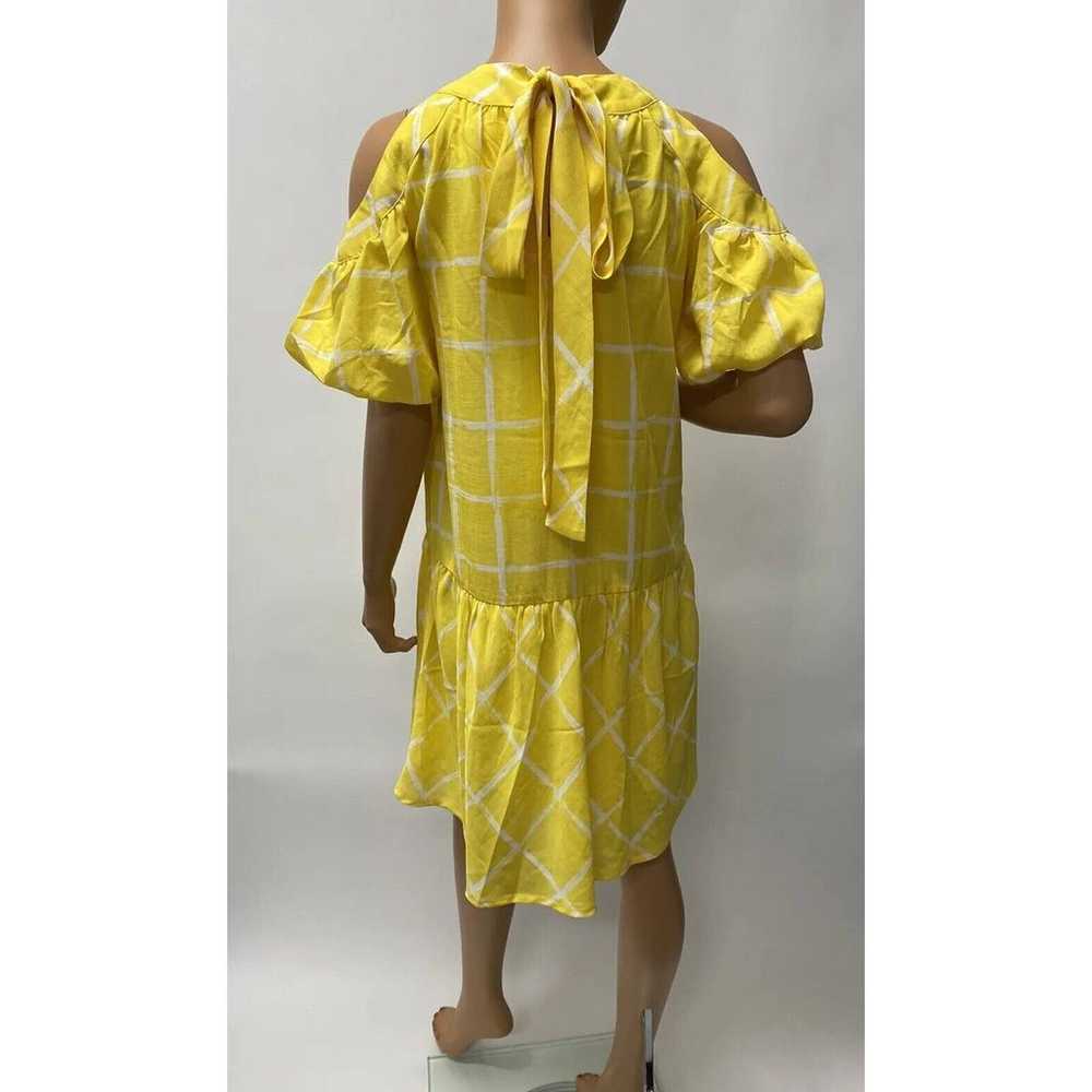 moon river dress yellow pleated size small - image 4