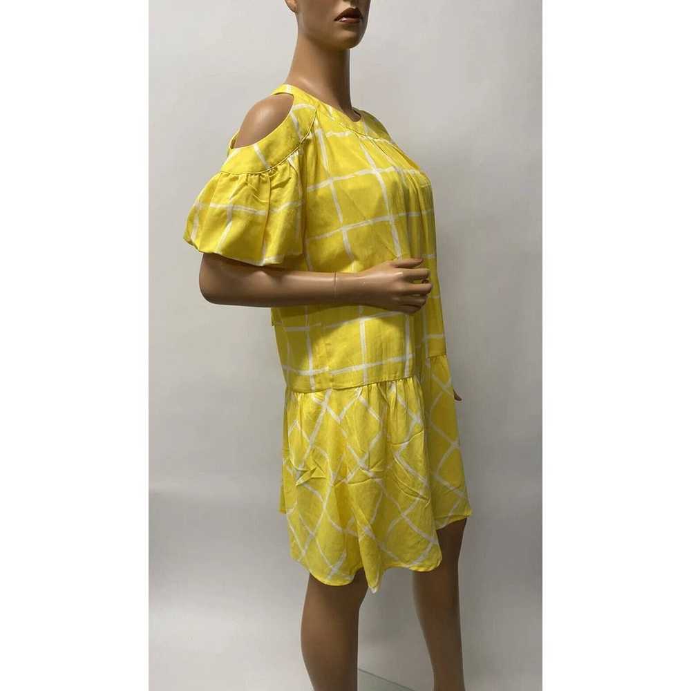 moon river dress yellow pleated size small - image 5