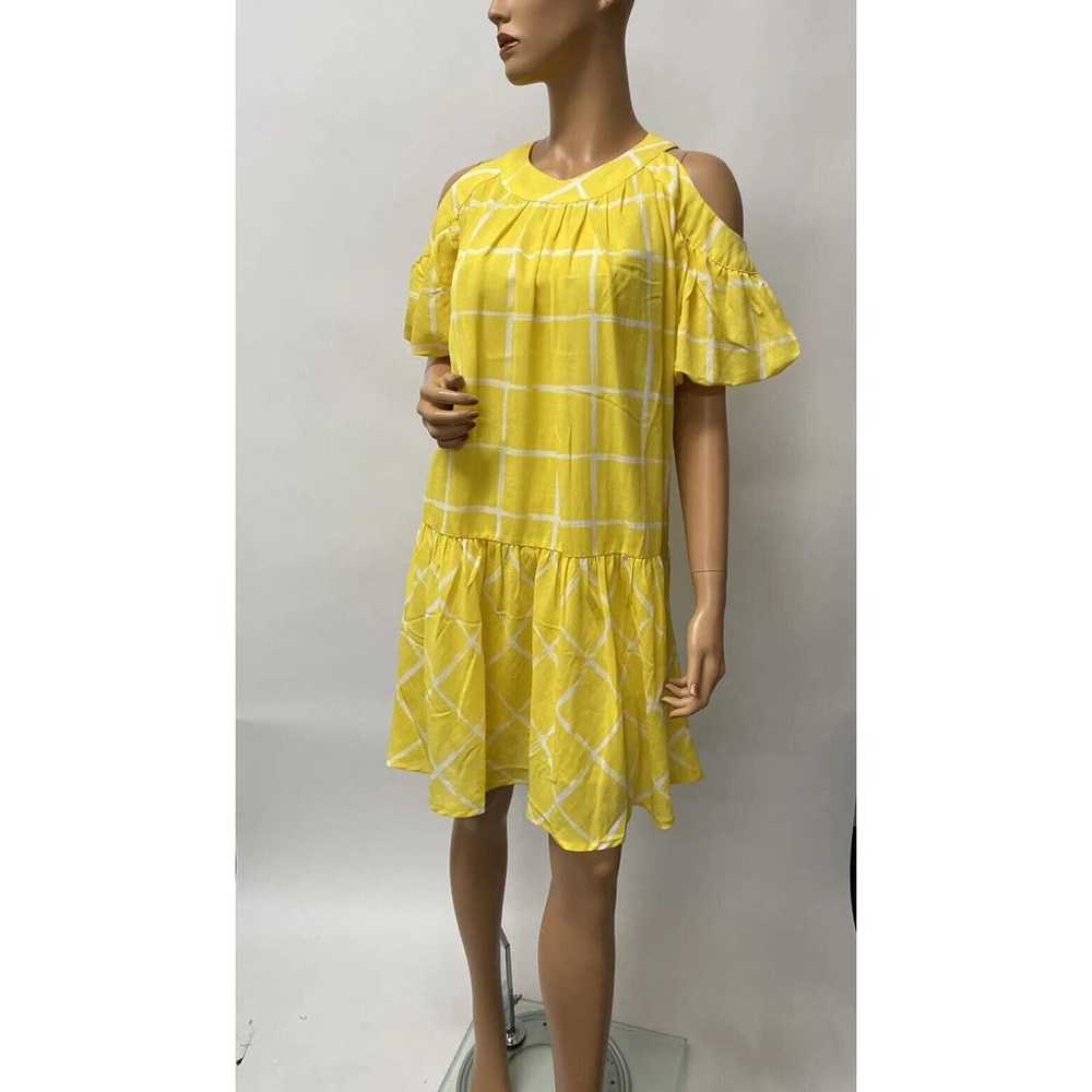 moon river dress yellow pleated size small - image 6