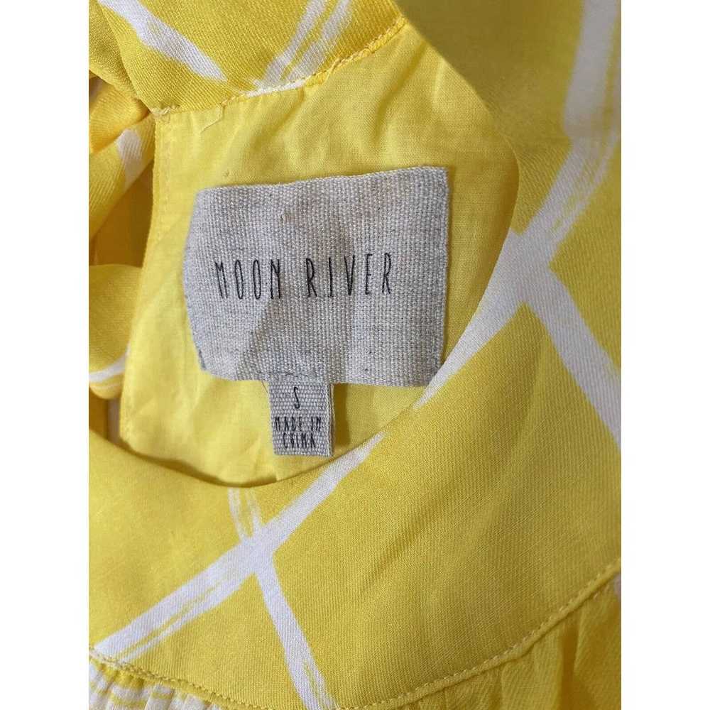 moon river dress yellow pleated size small - image 7