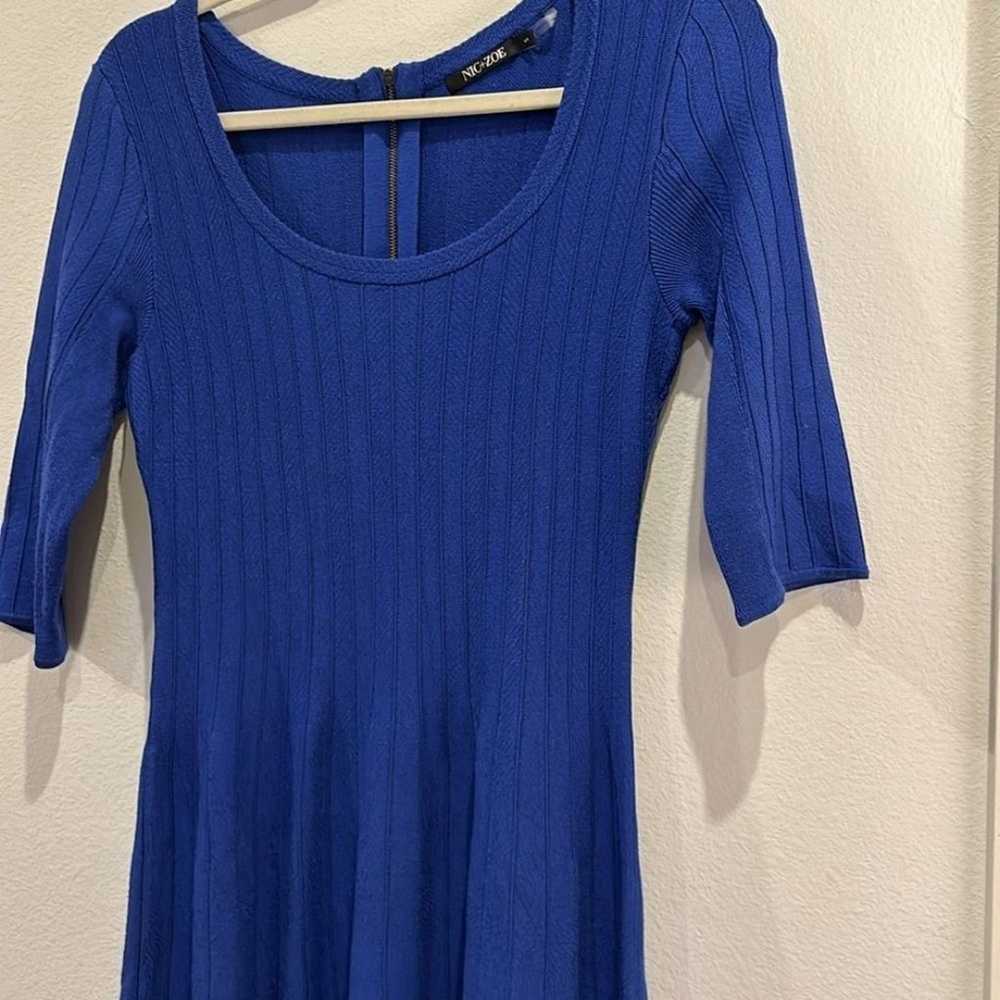 Nic Zoe Scoop Neck Riviera Knit Fit Flare Dress M… - image 3