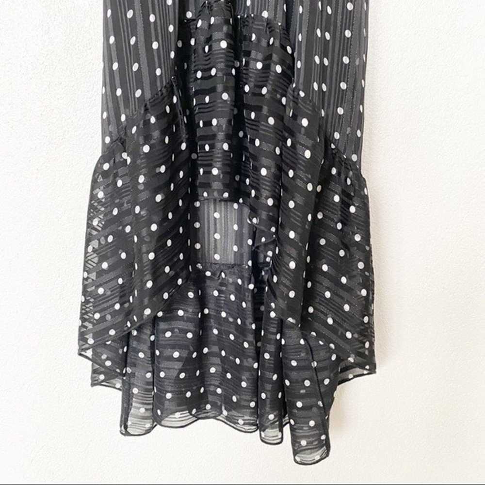 Allyson Black Shimmer Polka Dot Dress Size Small - image 10