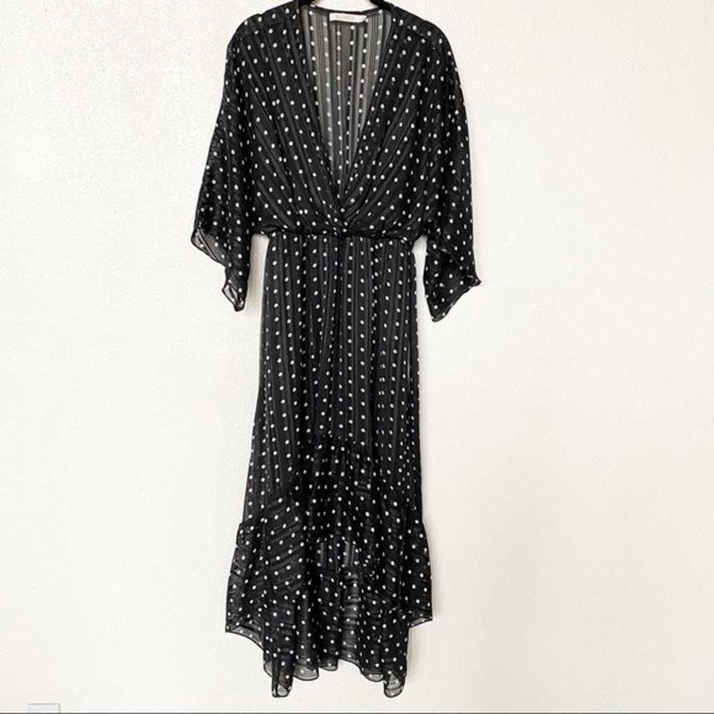 Allyson Black Shimmer Polka Dot Dress Size Small - image 1