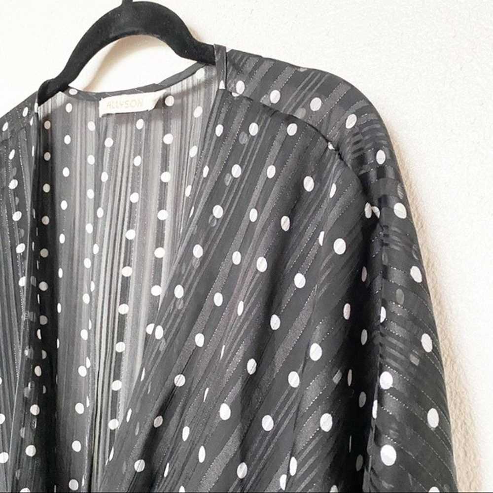 Allyson Black Shimmer Polka Dot Dress Size Small - image 2