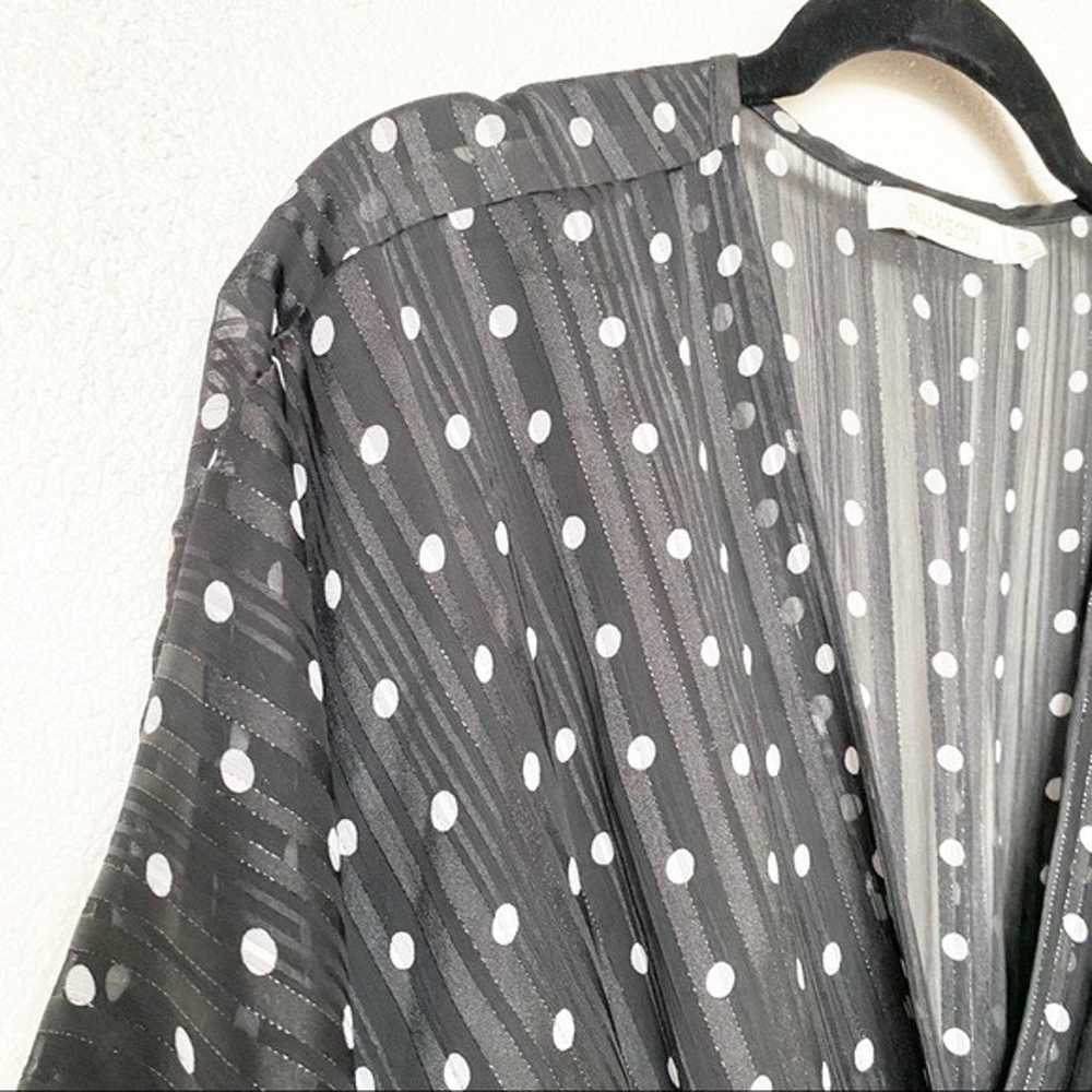 Allyson Black Shimmer Polka Dot Dress Size Small - image 3