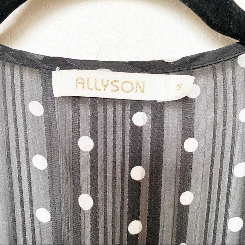 Allyson Black Shimmer Polka Dot Dress Size Small - image 4