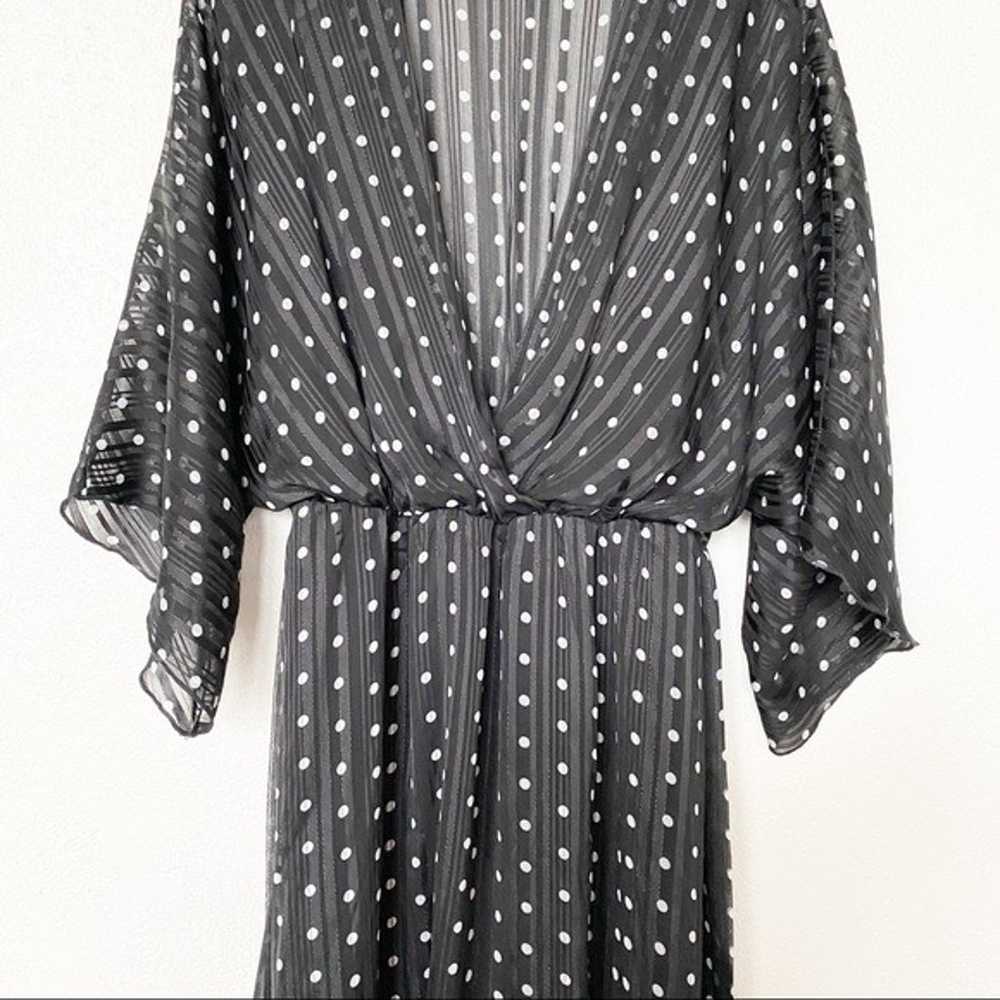 Allyson Black Shimmer Polka Dot Dress Size Small - image 6