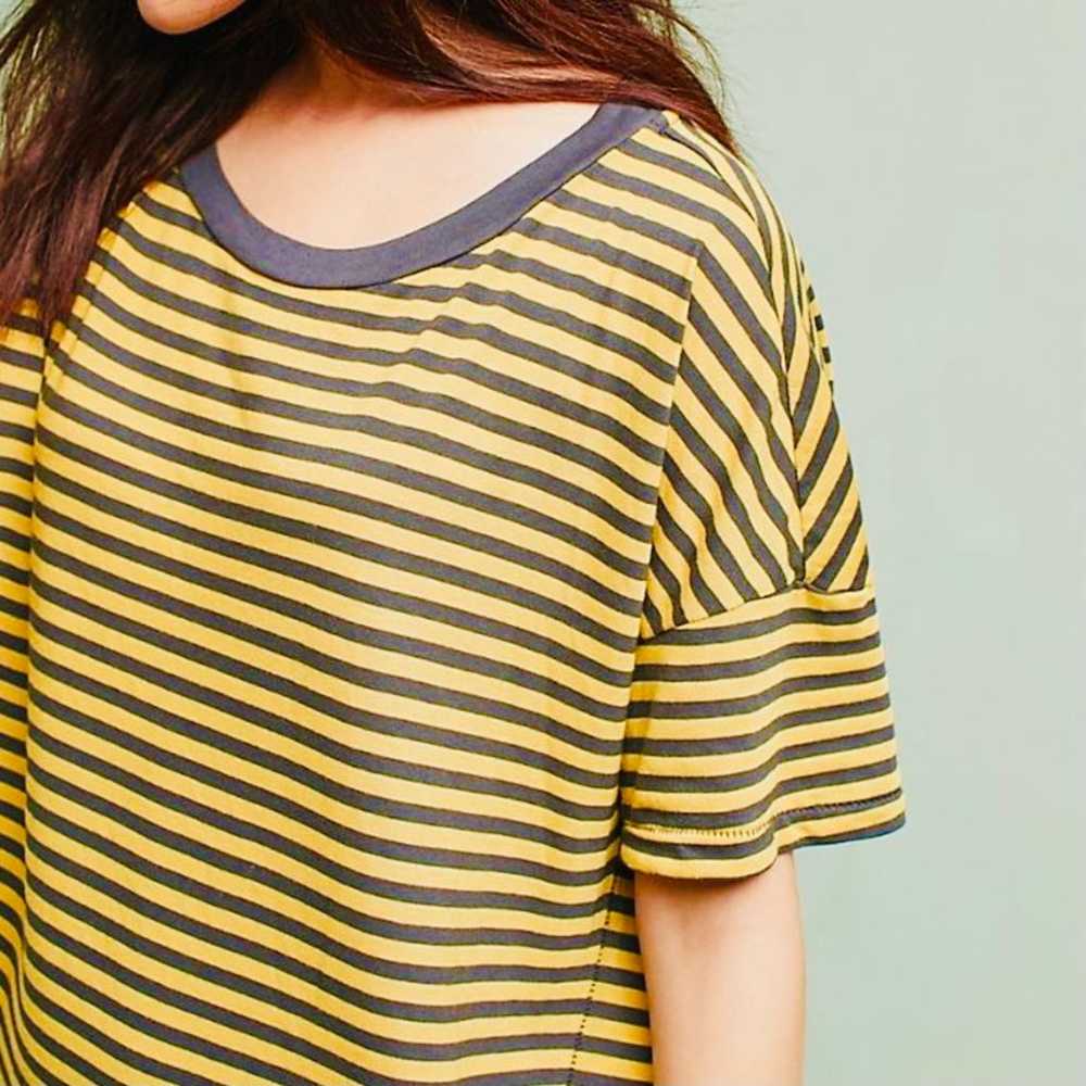 STATESIDE Mustard Striped T-Shirt Dress - image 2