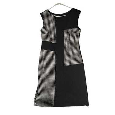 MAGGY LONDON WOMEN'S Black Houndstooth colorblock… - image 1