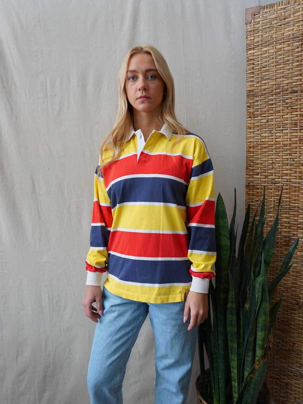 Primary Striped Rugby Shirt—[S/M] - image 2