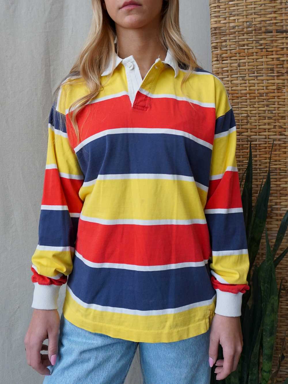 Primary Striped Rugby Shirt—[S/M] - image 3