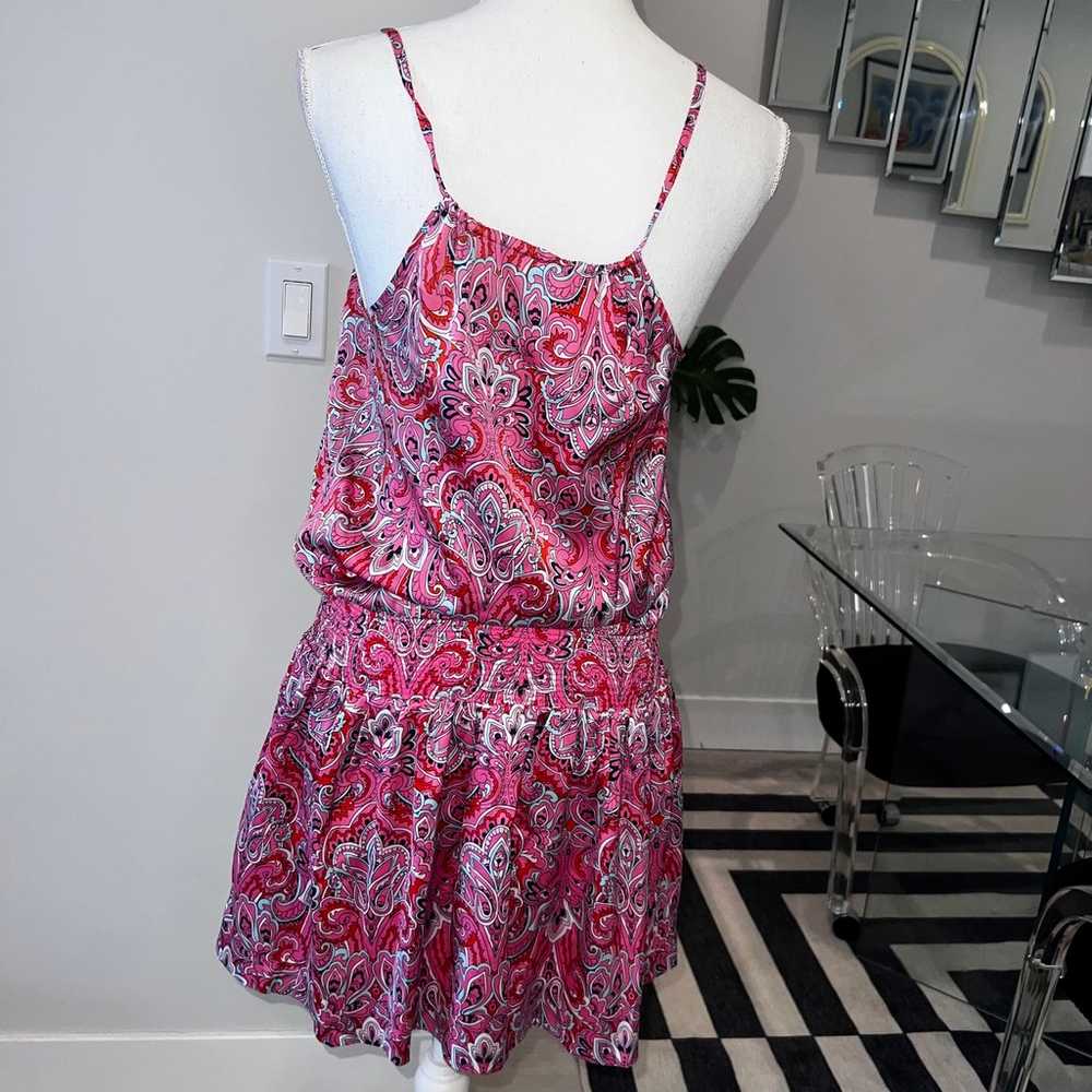 Juicy Couture pink paisley slip mini keyhole dress - image 5