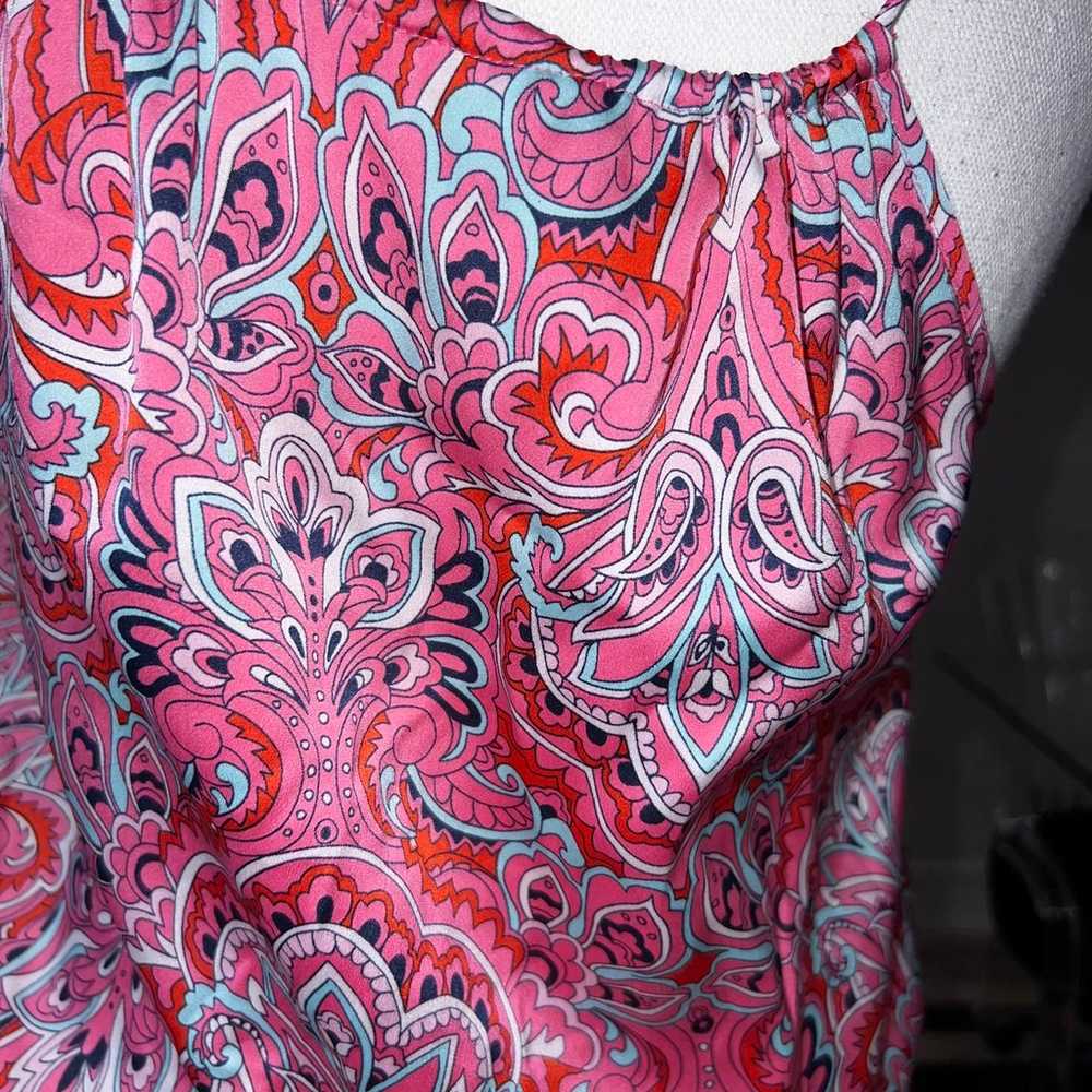 Juicy Couture pink paisley slip mini keyhole dress - image 6