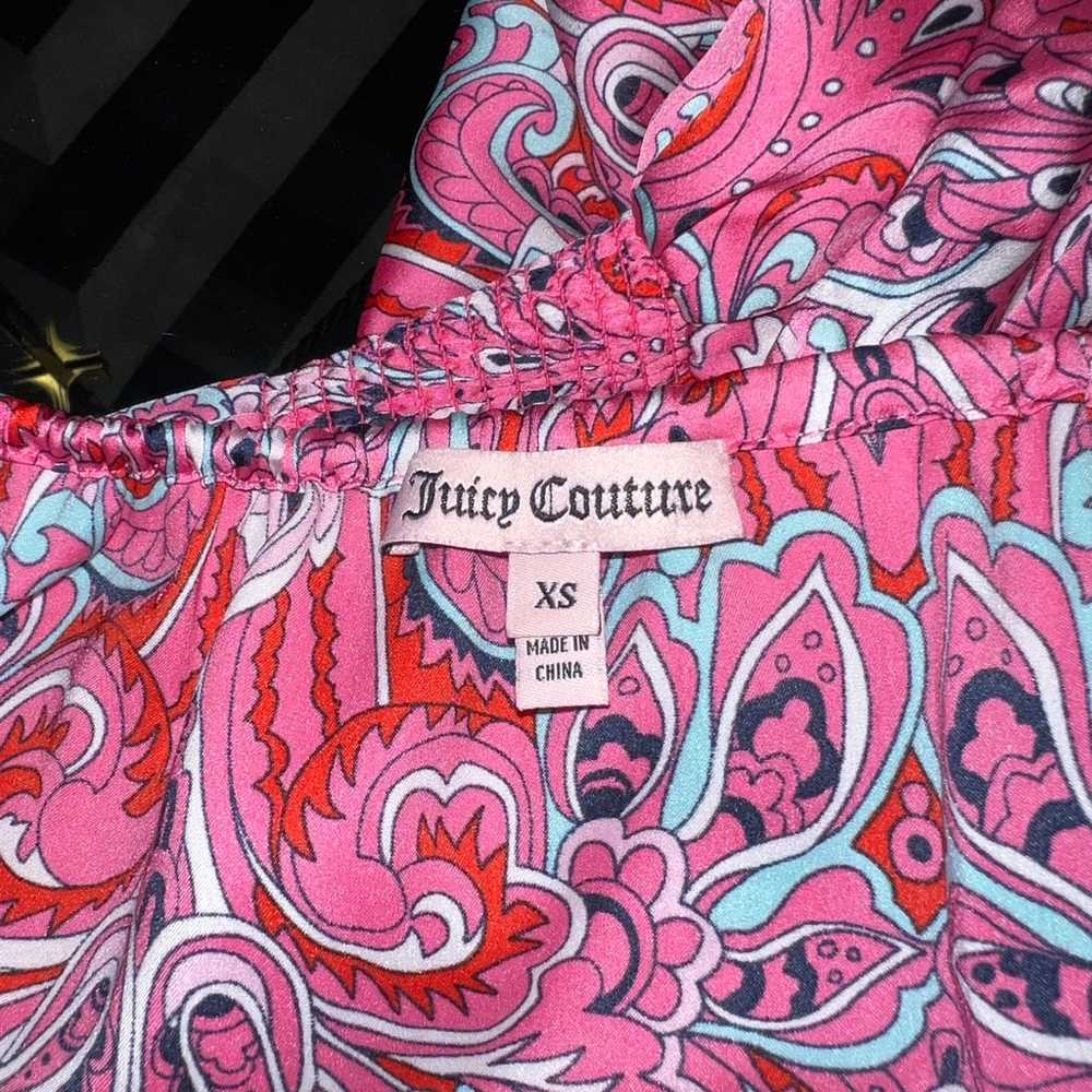 Juicy Couture pink paisley slip mini keyhole dress - image 7
