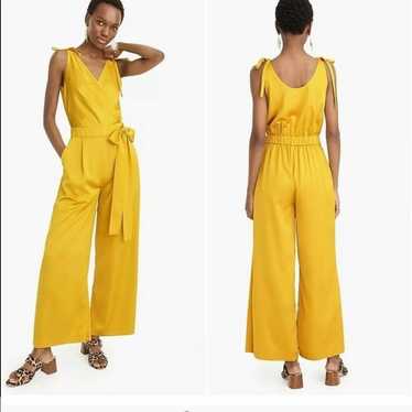 J. Crew Collection wide-leg jumpsuit in satin-cre… - image 1