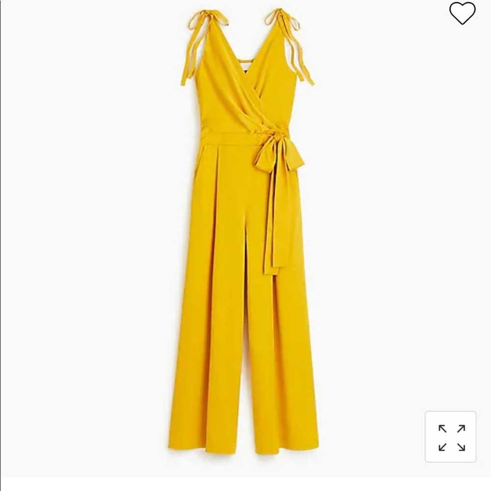J. Crew Collection wide-leg jumpsuit in satin-cre… - image 2
