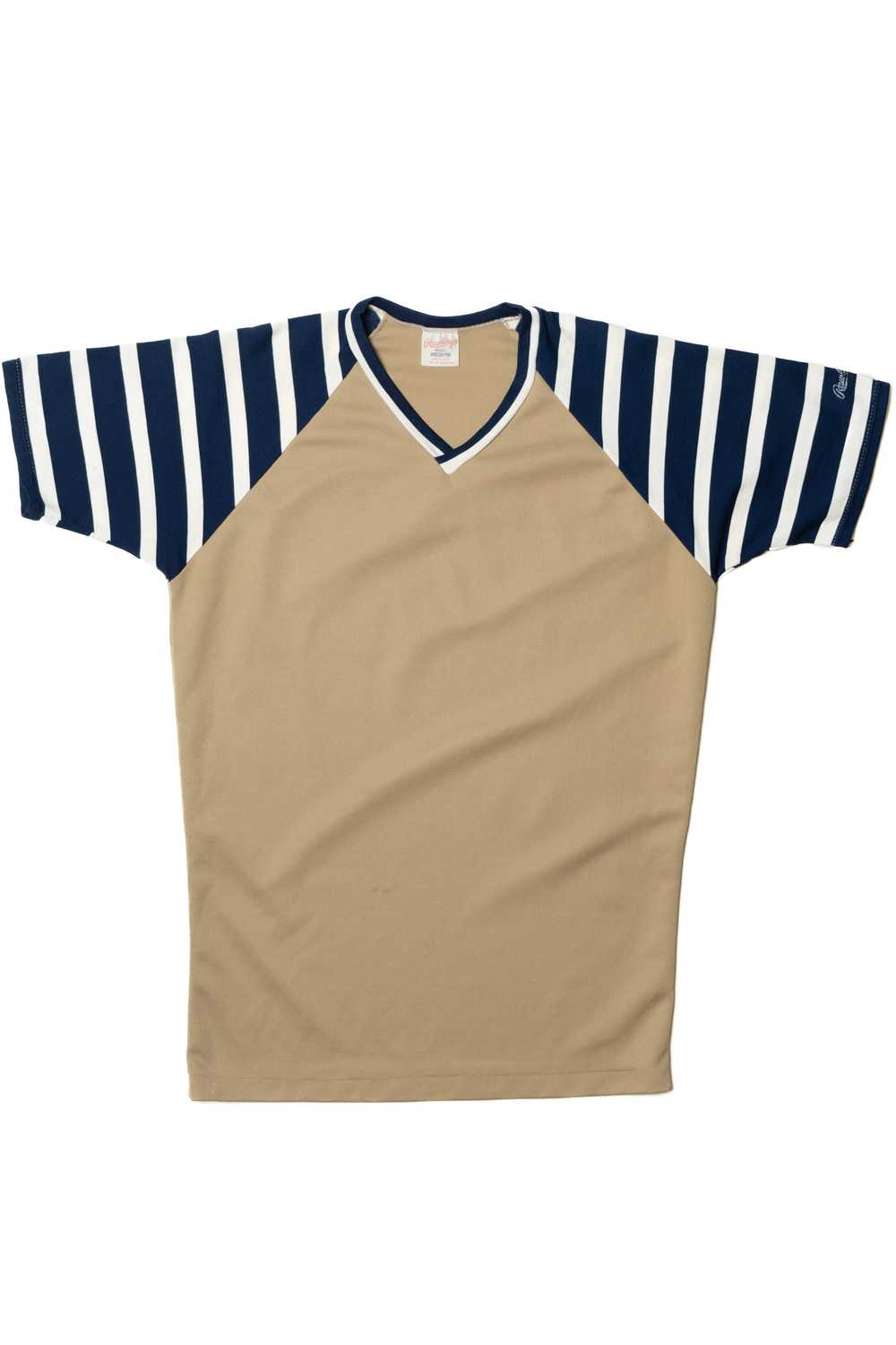 Vintage Striped Sleeve Blank Rawlings Baseball Je… - image 1