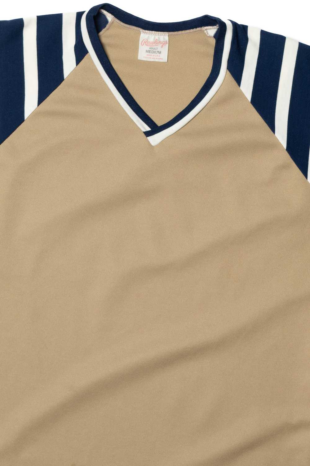 Vintage Striped Sleeve Blank Rawlings Baseball Je… - image 3