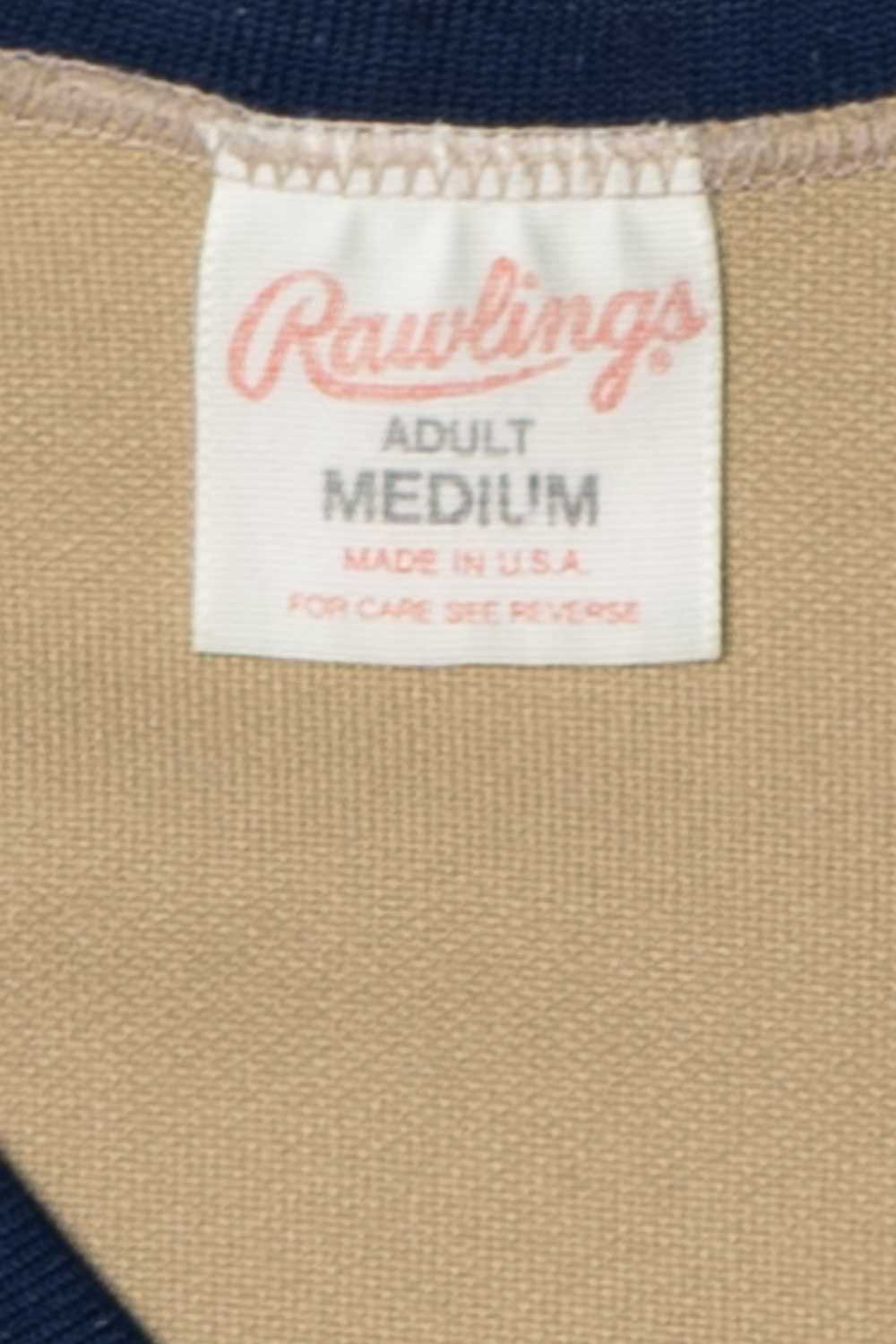 Vintage Striped Sleeve Blank Rawlings Baseball Je… - image 4