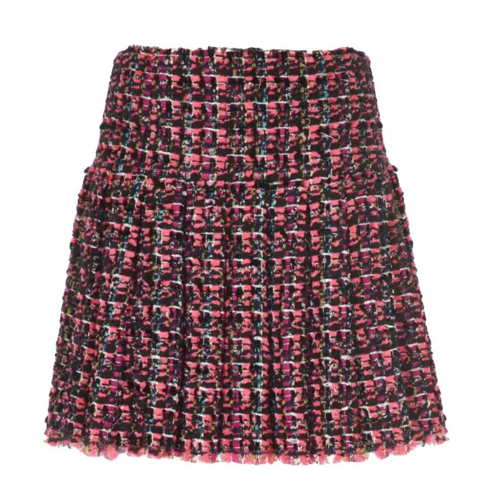 Chanel Pink & Black Lesage Tweed Mini Skirt - image 2