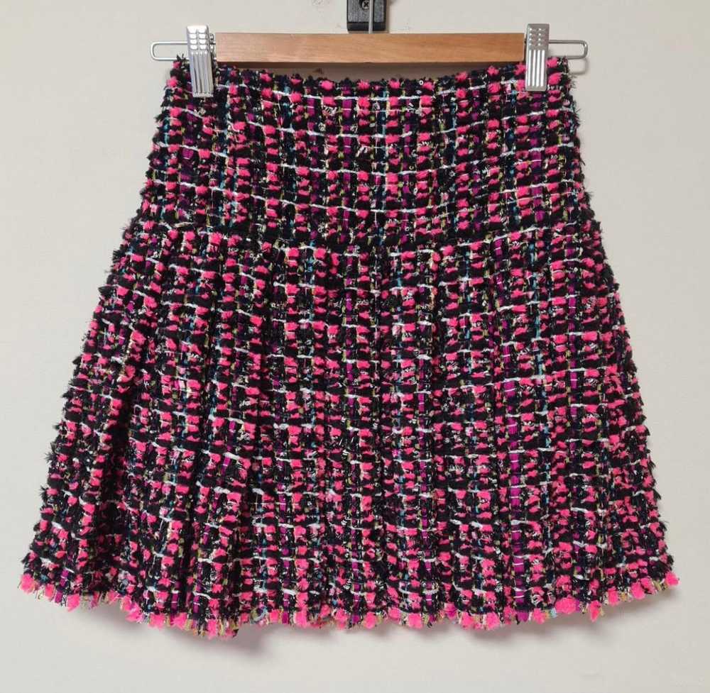 Chanel Pink & Black Lesage Tweed Mini Skirt - image 3