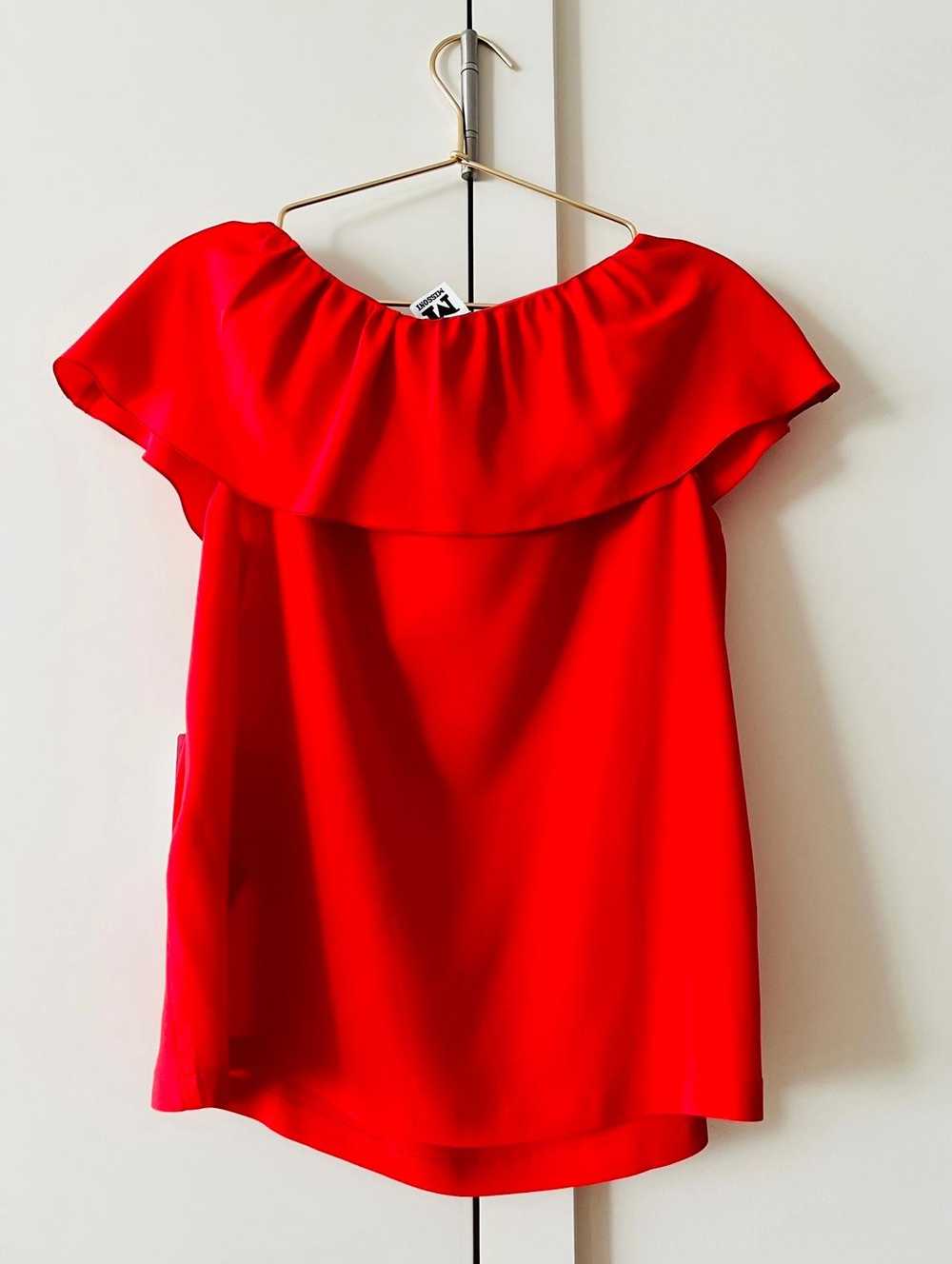 Product Details M Missoni Red Silk Blend Ruffle B… - image 4