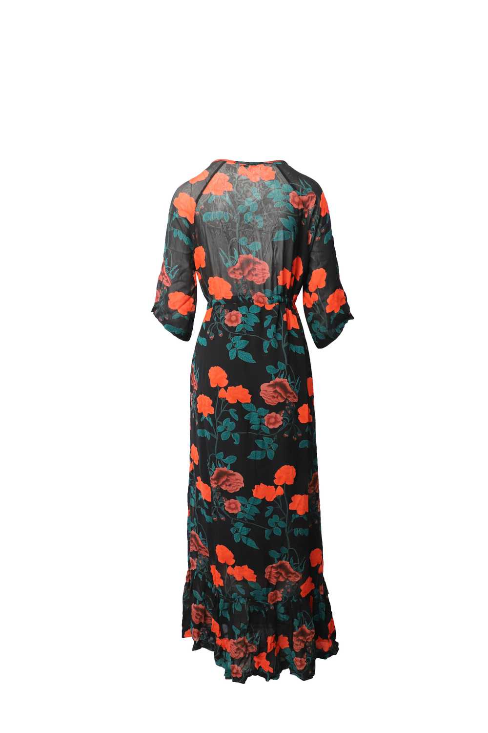 Ganni Black floral print georgette Newman dress - image 3