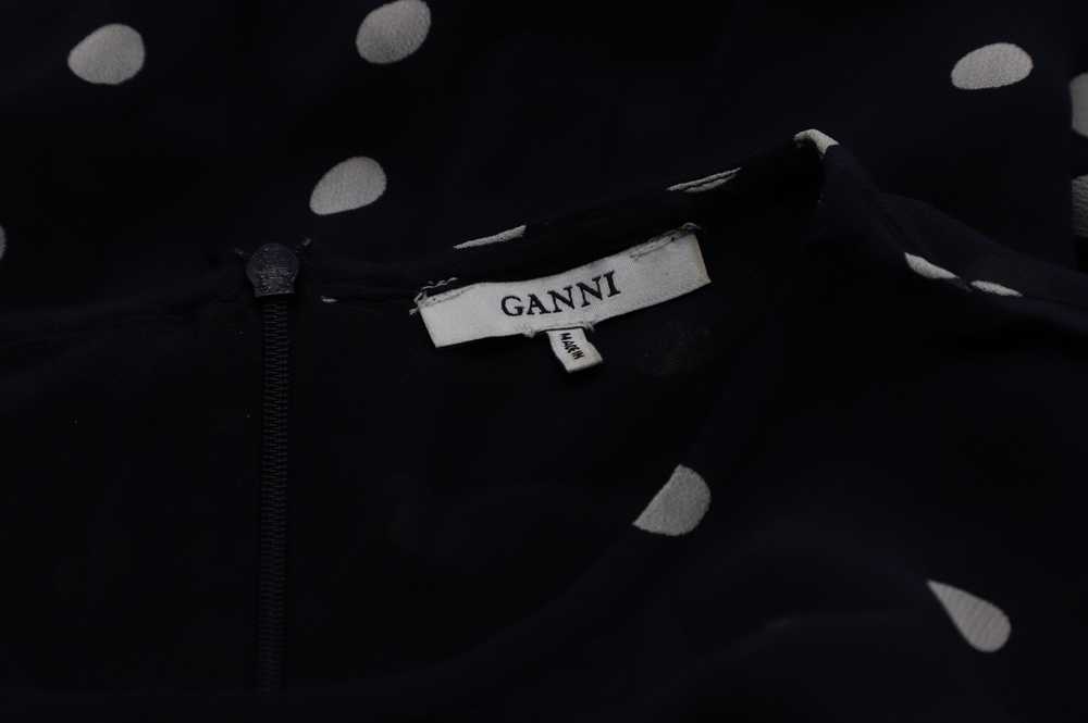 Ganni Black polka-dot crepe dress - image 4