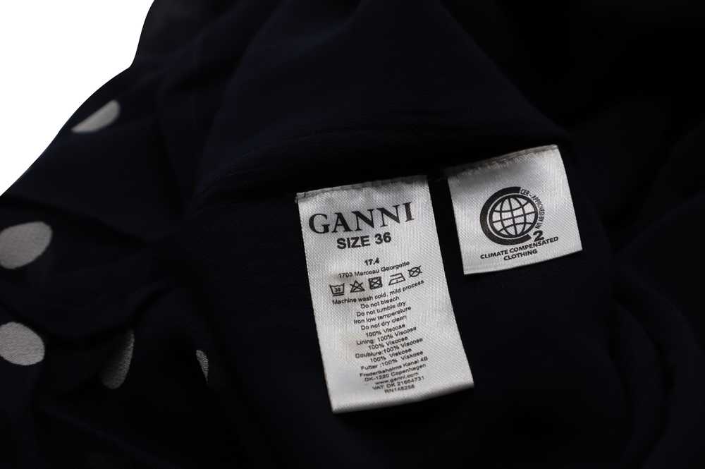 Ganni Black polka-dot crepe dress - image 5
