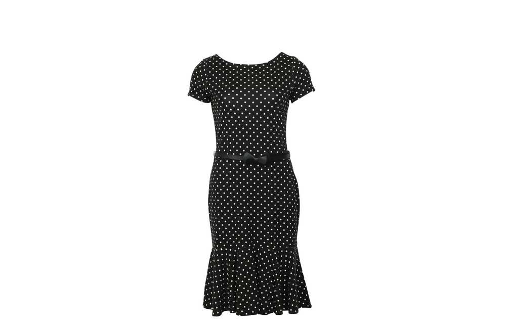 Ganni Black polka-dot crepe dress - image 6