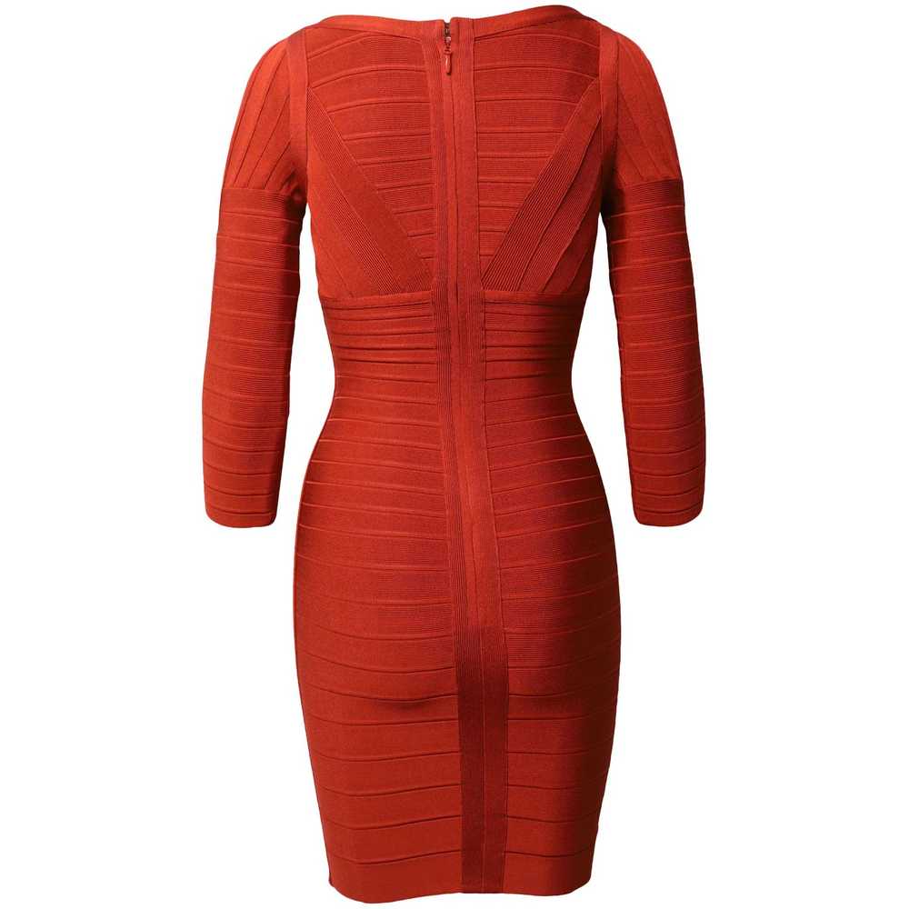 Product Details Red V-neck Bandage Dress - image 3