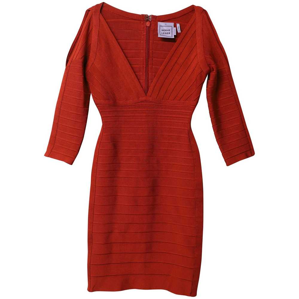 Product Details Red V-neck Bandage Dress - image 4