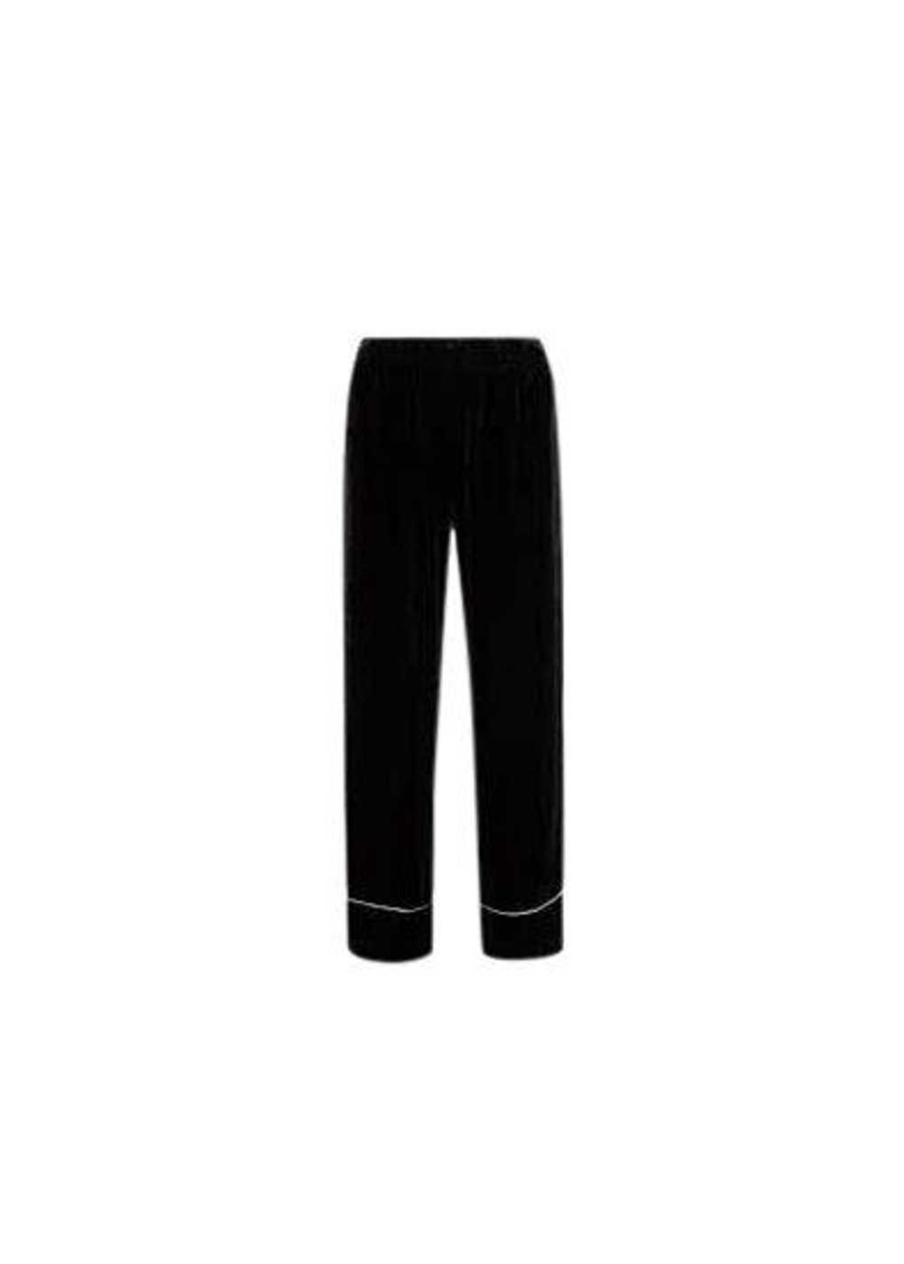 Ganni Black velvet Rodier wide leg trousers - image 1