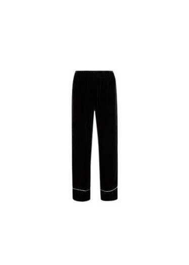 Ganni Black velvet Rodier wide leg trousers - image 1