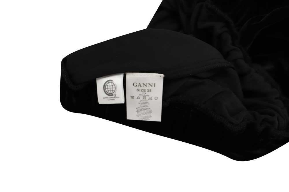 Ganni Black velvet Rodier wide leg trousers - image 3