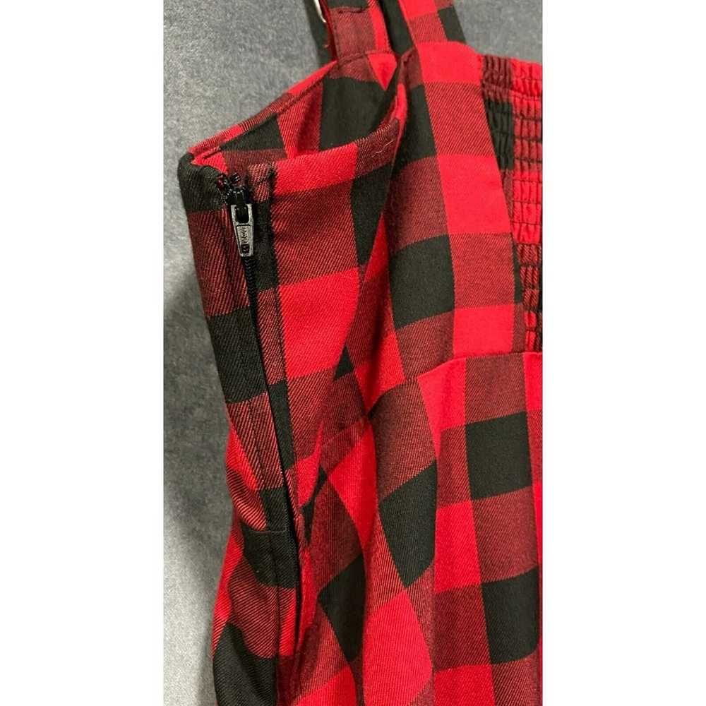 Hot Topic Red and Black Buffalo Plaid Dress With … - image 3