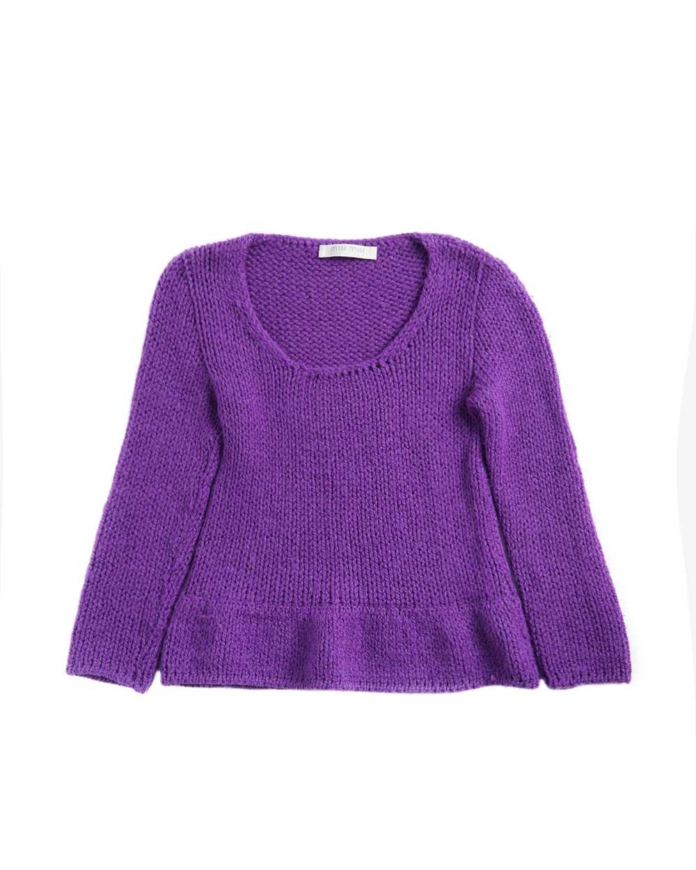 Miu Miu F/W1999 Purple Knit Jumper - image 1